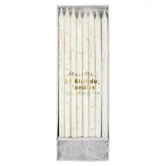 Meri Meri Gold Glitter Candles (Pack of 24)