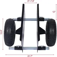 Acekool Adjustable Door Dolly, 600lbs Capacity Panel Cart with 2 Pneumatic Wheels, Clamp Grip for Drywall, Doors, Heavy Appliances