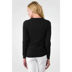 JENNIE LIU Women's 100% Pure Cashmere Long Sleeve Crew Neck Pullover Sweater
