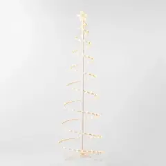 6' Incandescent Spiral Tree Christmas Novelty Sculpture Light White - Wondershop&trade;