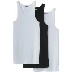 KingSize Men's Big & Tall Cotton Tank Undershirt 3-Pack