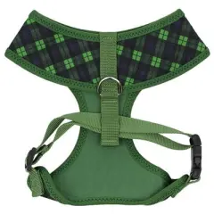 Parisian Pet 'Freedom Harness Scottish' for Dogs & Cats &ndash; Comfortable Adjustable Plaid Dog Harness, Durable Design, Green & Blue
