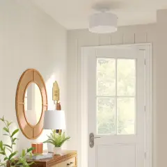 Metal Semi Flush Mount White - Threshold&trade;