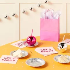 Hot Pink "Let's Party" Lunch Napkin 30ct - Spritz&trade;