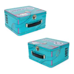 Toynk LOST Oceanic Airlines Metal Tin Lunch Box Tote | 8 x 7 x 4 Inches