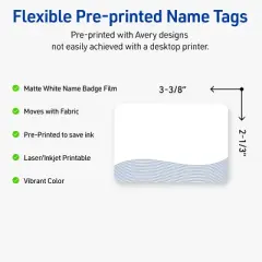 Avery Name Badges, Colorful Design, 2-1/3" x 3-3/8"