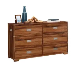 Vista Key 6 Drawer Dresser Blaze Acacia - Sauder