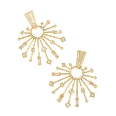 Kendra Scott Jessa Mix Crystal 14K Gold Over Brass Statement Earrings