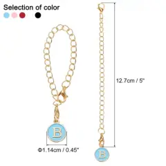 Unique Bargains Lobster Clasp Initial Name ID Charm Accessories for Tumbler with Handle 5 Pcs