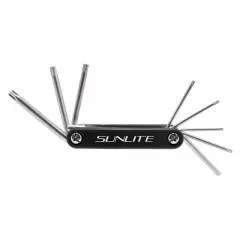 Sunlite Folding TORX Wrench Torx Wrench Set Black T7/T9/T10/T15/T20/T25/T30/T40
