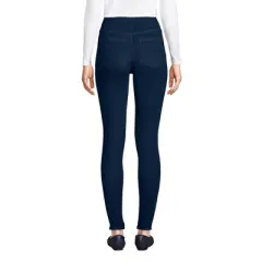Lands' End Lands' End Women's Elastic Waist Pull On Skinny Legging Jeans - Blue