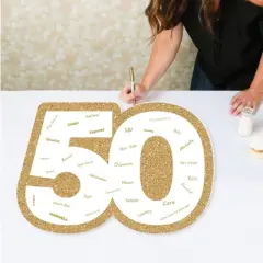 Big Dot of Happiness We Still Do - 50th Wedding Anniversary - Guest Book Sign - Anniversary Party Guestbook Alternative - Signature Mat