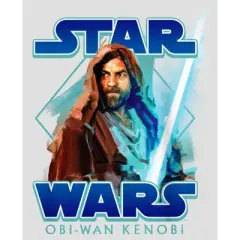 Women's Star Wars: Obi-Wan Kenobi Jedi Lightsaber with Brushstroke Kenobi Racerback Tank Top