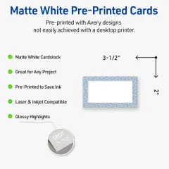 Avery Business Cards, Polka Dots Design, 2" x 3.5", 80ct