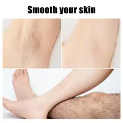 Unique Bargains Hair Eraser for Women and Men Hair Removal Tool for Arms Legs Painless Exfoliation Yellow 21x6x0.9cm 1 Pcs