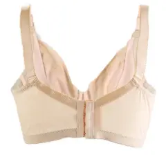 Allegra K Women Lace Semi Sheer Push up Non Padded Minimizer Underwire Lingerie Bra