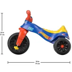 Fisher-Price Hot Wheels Tough Trike Toddler Bike with Handlebar Grips and Storage Compartment, Outdoor Ride On Toy for Preschool Kids