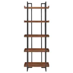Felicia Rustic Industrial Metal/Wood Etagere Bookshelf - Inspire Q