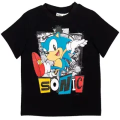 SEGA  Sonic The Hedgehog    Toddler Boys Graphic T-Shirt Mesh Shorts Set 