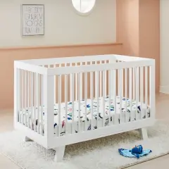 Fitted Jersey Crib Sheet Dino-snore - Solid Blue - 2pk - Cloud Island&trade;