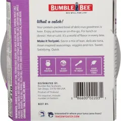 Bumble Bee Quick Catch Teriyaki Rice Tuna Bowl - 6oz