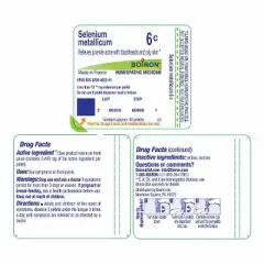 Selenium Metallicum 6C by Boiron Homeopathic Single Medicine For First Aid  -  80 Pellet