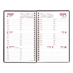 DuraFlex Weekly Planner, 8 x 5, Black Cover, 12-Month (Jan to Dec): 2026