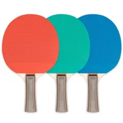 Champion Sports Rubber Face Table Tennis Paddle, 5-Ply, Pack of 6
