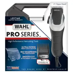 Wahl Clipper Pro Series Hair Cutting Kit with Self Sharpening Blades and Premium Guide Comb - 79775