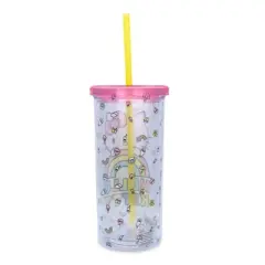 Silver Buffalo Sanrio Hello Kitty Pastel Rainbow Carnival Cup With Lid | Holds 20 Ounces