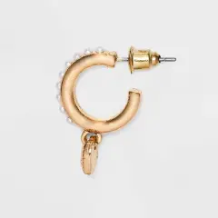 Heart Butterfly and Flower Stud Hoop Earring Set 18pc - Wild Fable&trade; Gold