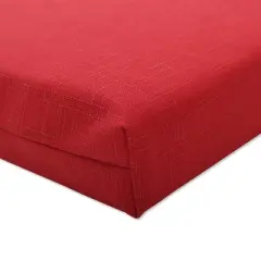 2pk Outdoor/Indoor Squared Chair Pad Set Splash Flame Red - Pillow Perfect