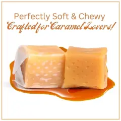 Butterscotch Caramel Squares Taffy Candy by It's Delish, 3 LBS Jumbo Container