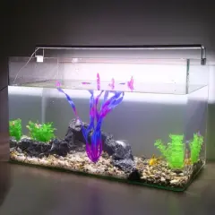 Unique Bargains Plastic Aquarium Fish Tank Decorations Artificial Water Plants Grass Purple 14.17" 1 Pc