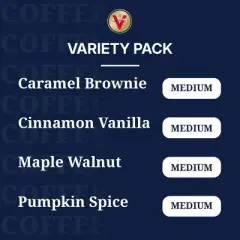 Victor Allen's Coffee Fall Harvest Variety Pack, Medium Roast, 96 Count, Single Serve Coffee Pods for Keurig K-Cup Brewers