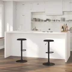 Merrick Lane Retro Style Height Adjustable Barstool with Footrest