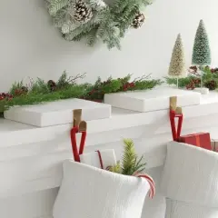 2pk Marble Christmas Stocking Holder White/Gold - Wondershop&trade;