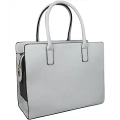 Parisian Pet 'Mallorca Carrier' - Luxury, Comfortable, Chic Gray Pet Travel Bag for Small Dogs & Cats, Travel-Friendly Design