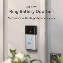 Ring Starter Set with Battery Doorbell and Indoor Cam: Security Wi-Fi System, 2 Cameras