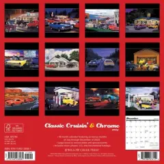 Willow Creek Press 2024 Wall Calendar 12"x12" Classic Crusin' & Chrome