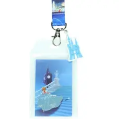 Disney Princess Cinderella Breakaway Lanyard ID Badge Holder 2" Rubber Charm