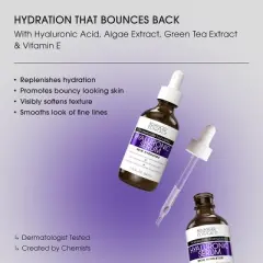 Advanced Clinicals Hyaluronic Acid Face Serum. Anti-Aging Serum for Hydrating and Fine Lines. 1.75 Fl Oz
