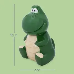 100 North Dolomite Ceramic 10 inch Everyday Cookie & Candy Jar with Airtight Lid: Kitchen Canisters, Pet Treat Containers, Tyrannosaurus Rex Dinosaur