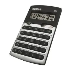 Victor Technology Metric Conversion Calculator VCT907 10 digit silver and black design