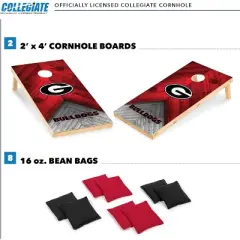 NCAA Georgia Bulldogs 2'x4' Wood Cornhole Set