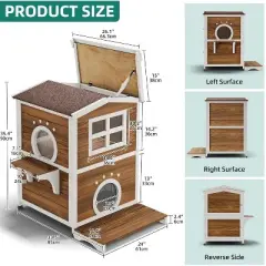 QuestaPack Outdoor Cat House Insulated, with All-Round Foam