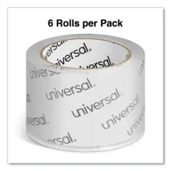 Universal Extra-Wide Moving and Storage Packing Tape, 3" Core, 2.83" x 54.7 yd, Clear, 6/Pack