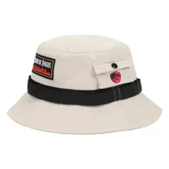 Jurassic Park Jungle Foliage White Pocket Bucket Hat