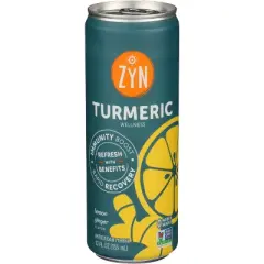 Zyn Lemon Ginger Turmeric Wellness Drink - Pack of 6 - 12 fl oz