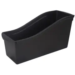 Storex Large Book Bin, Black, Pack of 6